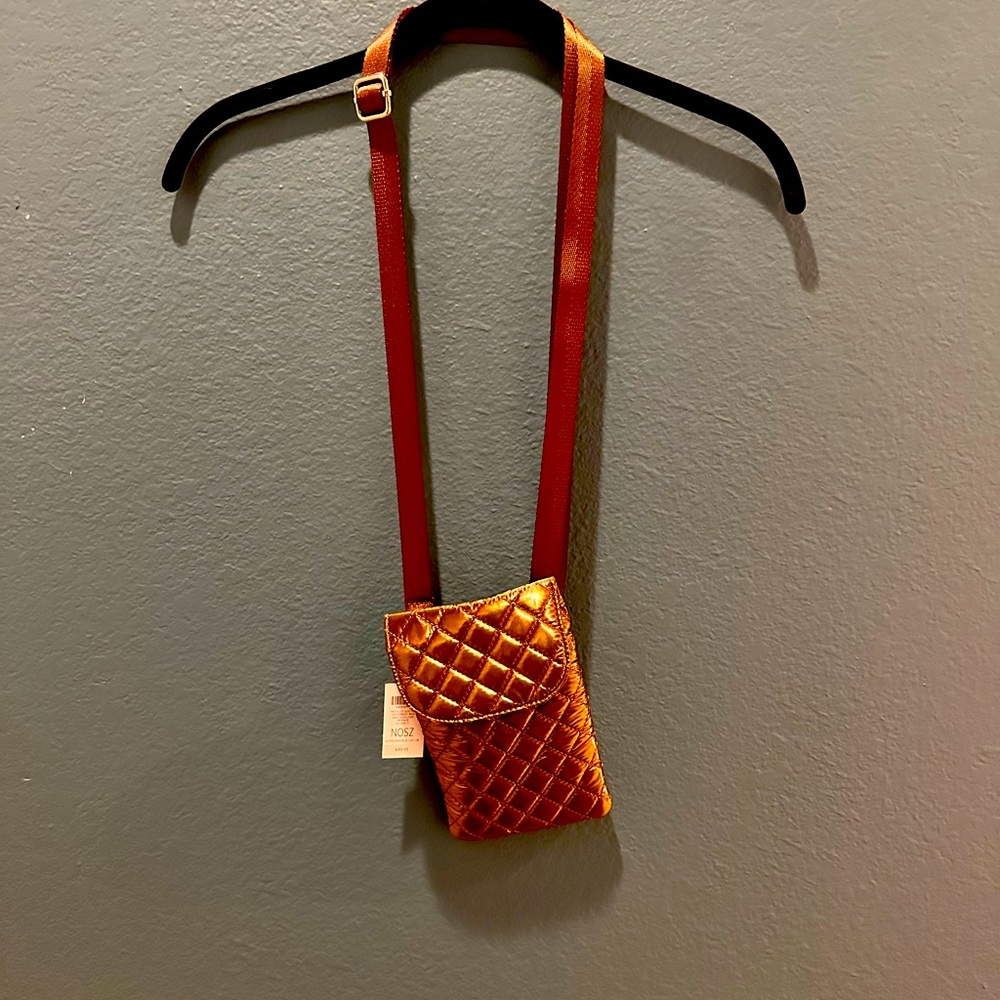 Chico’s metallic bronze crossbody shoulder bag